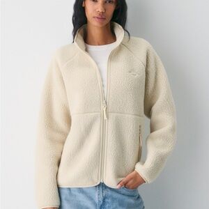Aritzia TNA Polartec Thermal Pro Full-Zip Jacket in Mullein